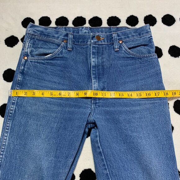 Vintage Wrangler 936PWD Cowboy Cut Faded Denim Straight Leg Bootcut Jeans - Picture 8 of 12